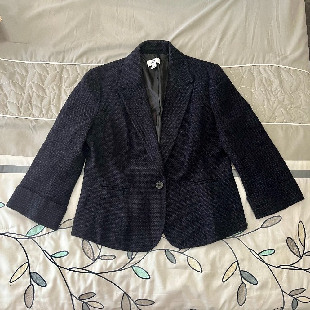 LOFT 3/4 sleeve woven blazer, 6